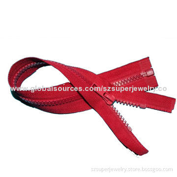 Dress long chain resin plastic zipper|resin zipper